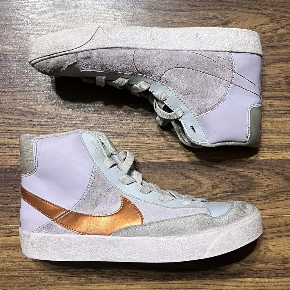 Nike Blazer Mid '77 SE Dance Big Kids Casual Sneakers Barely Grape/Metallic Copp